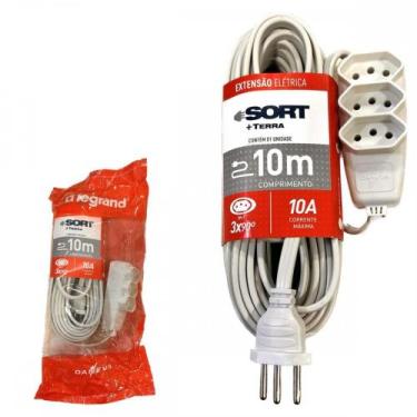 Imagem de Extensao Daneva Sort 2 Polos + Terra Pp 0,75Mm Gelo -10M - 1913