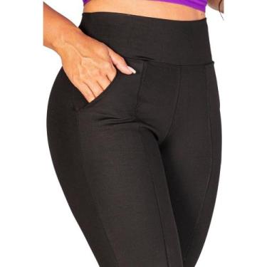 Imagem de Calça Leg Montaria Com Bolsos Cintura Alta Em Poliamida - Remanescente