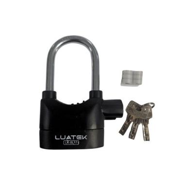 Imagem de Cadeado antifurto com sensor alarme sonoro resistente à chuva - luatek
