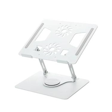 Imagem de Suporte Para Notebook e Tablet de Mesa Articulado Ajustável Com Rotação 360 Graus em Alumínio Resistente e Multifuncional Com Design Ergonômico, Compatível com Macbook Pro, MacBook Air, Dell