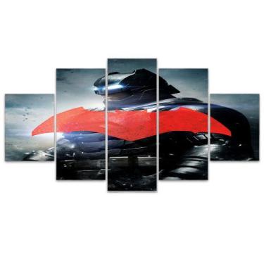 Imagem de Quadro Decorativo em Mosaico MDF Batman Armadura 115x60cm - Império da