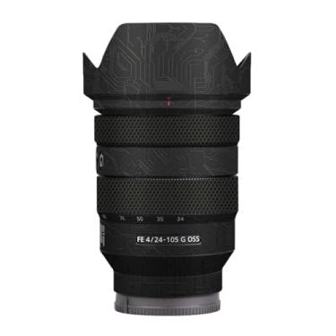 Imagem de Adesivo para lente de câmera Sony FE 24-105 mm F4 G revestimento protetor de película decalque de vinil FE 4/24-105 G OSS 4 (Circuit Black)