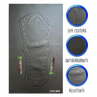 Imagem de Capa banco de moto emborrachada 3D Preta universal Monster - PACCIANI