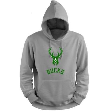 Imagem de Blusa Moletom Capuz Basquete Bucks Giannis Basketball - Loja White Mam