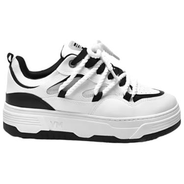 Imagem de Tênis Via Marte Feminino Novidade Moda Sneaker Milk/preto (Branco, BR, Adulto, Numérico, 33)