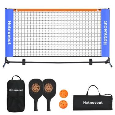 Imagem de Conjunto de pickleball Hotnueout com rede, pás e bolas de 1,5 m de lar