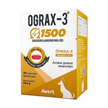 Imagem de Ograx 3 1500 Suplemento Omega 3 c/30capsulas Cães Gatos  - Avert
