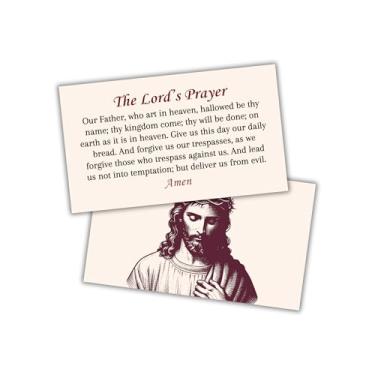 Imagem de Lashicorn Carteira The Lord's Prayer Card 30pk 5.1x8.9 cm Book Mark Christian Scripture Praying Encouragement Modern Minimalista Matthew 6:9 Discípulos Versículo da Bíblia