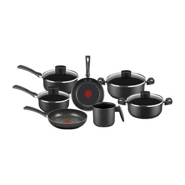 Imagem de Conjunto de Panelas Antiaderente Rochedo Pratic Cinza 7 Peças