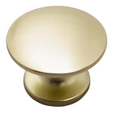 Imagem de Kit 5 Puxador Para Móveis Armário Ponto Redondo 30mm (Dourado Escovado)