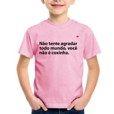 Imagem de Camiseta Infantil Você não é coxinha - Foca na Moda, Rosa bebê, 6