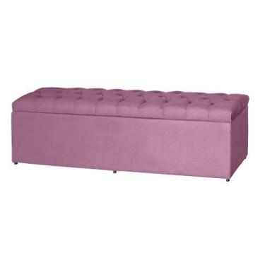 Imagem de Baú Imperatriz Captone Calçadeira Estofada Para Quarto Cama  King Size