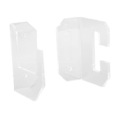 Imagem de Suporte de espada horizontal, material acrílico, montagem na parede, suporte de espada samurai, instalação de parafuso, suporte de lâmina estável multifuncional e exibição (transparente)