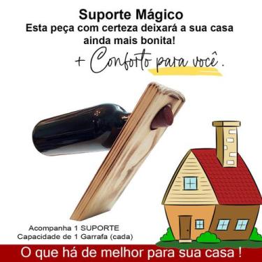 Imagem de Base Suporte Mágico Inclinado Para Vinho Garrafa - ECO.START