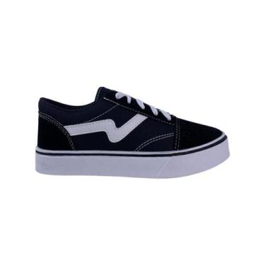 Imagem de Tenis Casual Feminino Solado Alto Vanessa Fashion 1030, Preto, Branco,