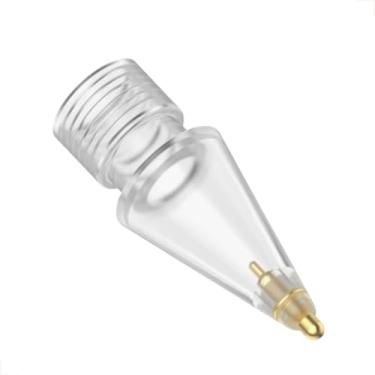 Imagem de Ponta Caneta Compatível Apple Pencil Para Geração 1 e 2 Ipad Hard - JCBILU (Metal Transparente)