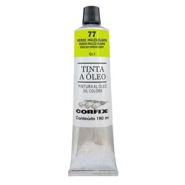 Imagem de Tinta a Óleo Corfix 190ml Bisnaga Gr1 Verde Ingles Cl 77, 077 - VERDE 