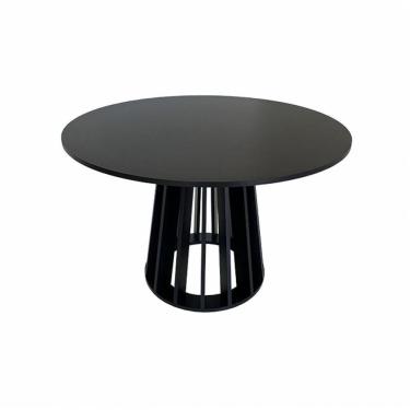 Imagem de Mesa De Jantar Redonda Itália Preta Ref. 060 120p Vivaligna
