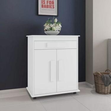 Imagem de Balcão 2 Portas 1 Gaveta Multiuso Chile rv Móveis Branco