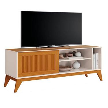 Imagem de Rack Aruba para TV até 55 Polegadas 1 Porta de Correr edn Cor - Off White Cedro