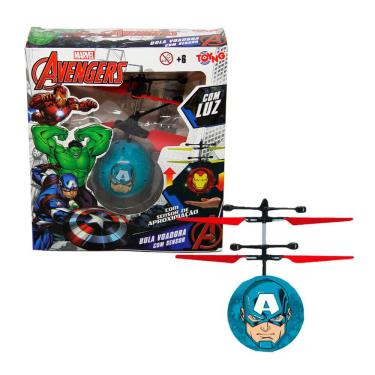 Imagem de Brinquedo Bola Voadora Marvel Capitão América Com Sensor De Mão E Luz Toyng