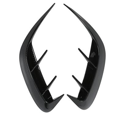 Imagem de Grcfumo 2Pcs Amortecedor Traseiro Spoiler Lateral Difusor Traseiro Universal Spoiler Do Carro, Fibra De Carbono Lâmpada de Nevoeiro Traseiro Tampa Decoração Substituição para C