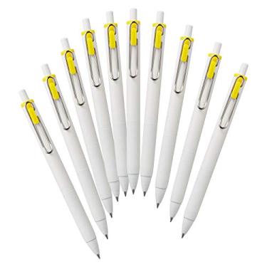 Imagem de Caneta esferográfica Mitsubishi Pencil UMNS05.2 Uniball One gel, amarela, 10 peças