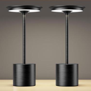 Imagem de Candeeiro de mesa sem fio Sikevht 5000mAh recarregável, pacote com 2 u