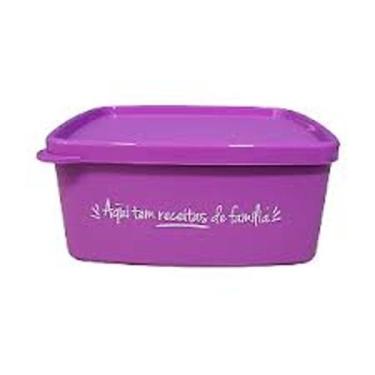 Imagem de Jeitosinho 400ml Roxo "Aqui Tem Receitas de Família" Tupperware