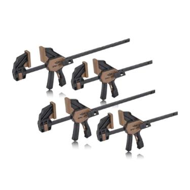 Imagem de Spec Ops Braçadeira de gatilho para marcenaria 17,8 cm, médio, 33 cm, grande, braçadeira de barra com uma mão/espalhador pacote com 4