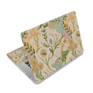 Imagem de AIMSA 12 13 13,3 14 15,4 15,4 15,6 polegadas Adesivo de pele para laptop, capa protetora universal para netbook, arte de caderno, plantas de flores abstratas