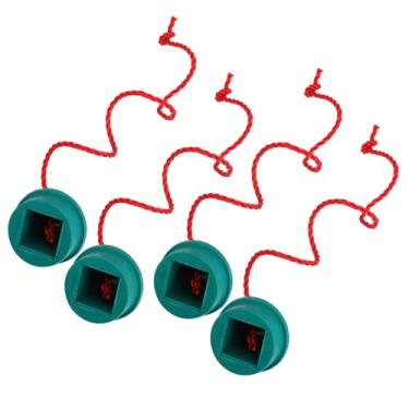 Imagem de Acessório de mesa de sinuca de borracha de suporte de giz de bilhar com cordão para mesa de bilhar verde 4pcs 4x3.5x4cm