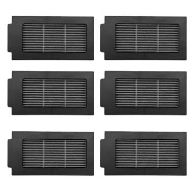 Imagem de Para acessório de aspirador de pó Ecovacs T50 Pro, filtro de escova principal de substituição, ferramenta de limpeza para limpeza de piso doméstico (6 filtros HEPA)