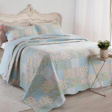 Imagem de Kit Cobre Leito Colcha Mix Queen Estampado 3 Peças - Karina - CASA SCA