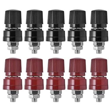 Imagem de Qanyegn 5 pares de postes de junção de latão, encadeamento de aterramento pós -aterramento, terminal de energia de solgem de rosca M6 para máquinas de solgem e estabilizadores de