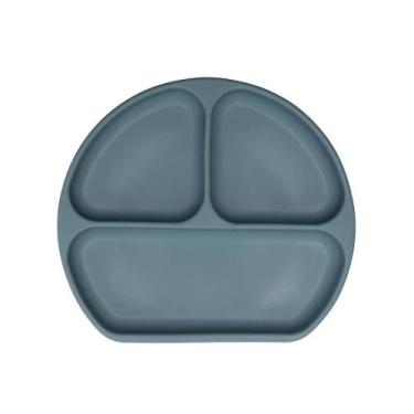 Imagem de Prato de Silicone Infantil Com Divisórias Piccolo - Infanti, Azul