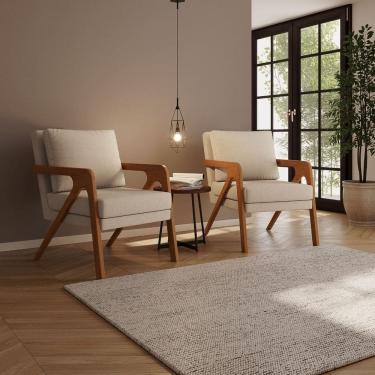 Imagem de Kit 2 Poltrona Decorativa Moderna Sala Escritório França