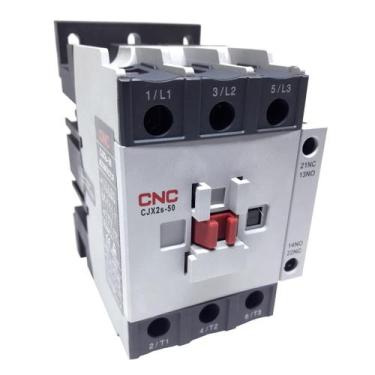Imagem de Contator Tripolar Cjx2S Na/Nf 50A 380Vac 60Hz Cnc