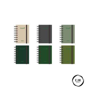 Imagem de Caderneta A7 Rideo 90 fls 3 Mat Green