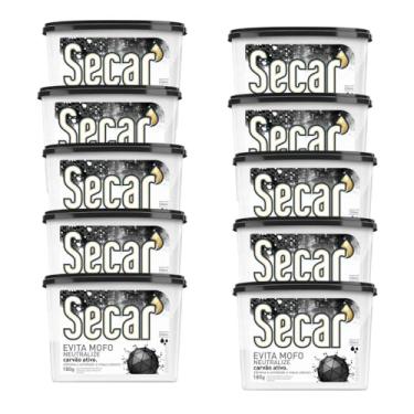 Imagem de Kit Com 10 Evita Mofo Secar 180g Antimofo Guarda Roupas Armários Closet Gaveta Despensa Umidades Bolor Fungos Bactérias Mau Cheiro (10, Neutralize)