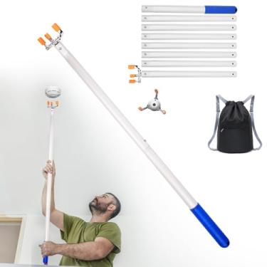Imagem de LOLOTONG Ferramenta de troca de fumaça com haste de extensão de 3 m e 1 pacote de ferramentas, ferramenta profissional de remoção de detector de fumaça, transdutor de fumaça para instalação