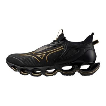 Imagem de Mizuno Wave Prophecy 14 Tênis de corrida masculino, Preto, dourado, 44