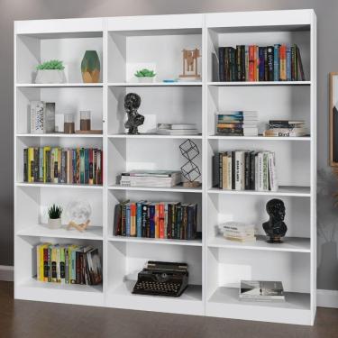 Imagem de Estante Livreiro Multiuso 12 Prateleiras 1,71m Office Branco J&a Branco Nature