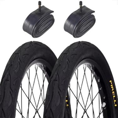 Imagem de Par Pneu Pirelli Tornado Beta Aro 26 X 2.125 Tipo Flame Balão Bicicleta + Par Camara de ar shiver