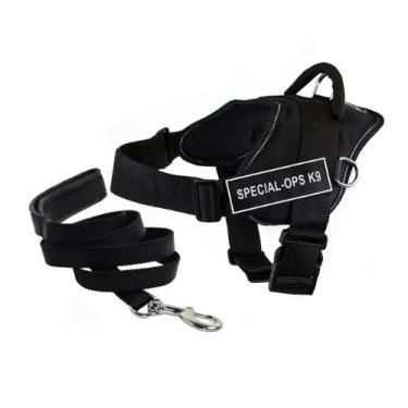 Imagem de Dean & Tyler Arnês DT Fun "Special-OPS K9" com acabamento reflexivo, PP e correia acolchoada de 1,8 m.