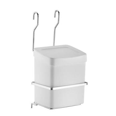 Imagem de Lixeira para pendurar barra de cozinha suporte aéreo Schmitt, Cromado