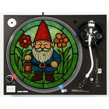 Imagem de DJ Vitral Garden Gnomo #1 Scratch Pad 1200 vinil Memorabilia 30.5 cm tapete deslizante toca-discos tapete de DJ x1