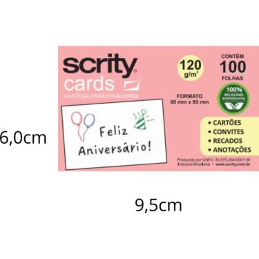 Imagem de Cartão De Visita 60x90 Branco 120g. 100unid - Scrity