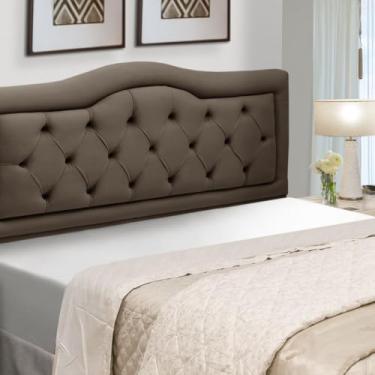 Imagem de Cabeceira Solteiro Belinha, Design Moderno, Veludo, 90x128 cm, Madeira Eucalipto, Cinza (Marrom)