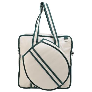 Imagem de Bolsa de Tenistota, Bolsa Esportiva Grande para Mulheres, Compartimento de Raquete Separado, Bolsa de Raquete de Tênis Com Alça de Ombro Ajustável, Material de Lona